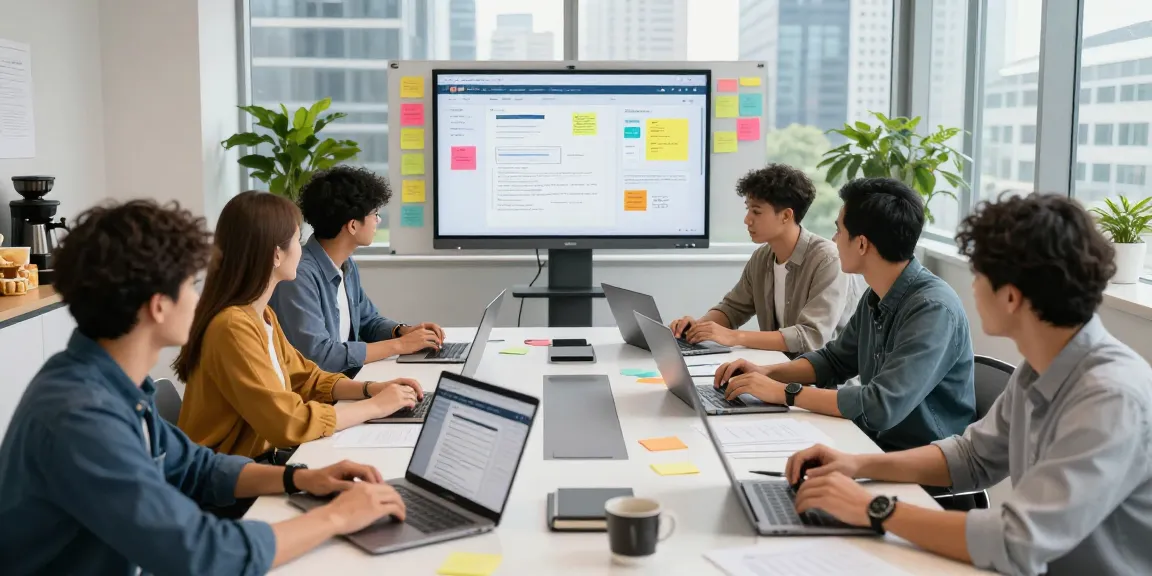 Team collaborating at a modern workspace, showcasing the WPS Official Website features for document editing and professional productivity.